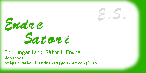 endre satori business card