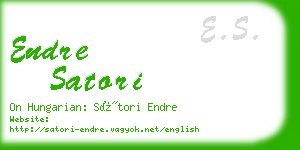 endre satori business card